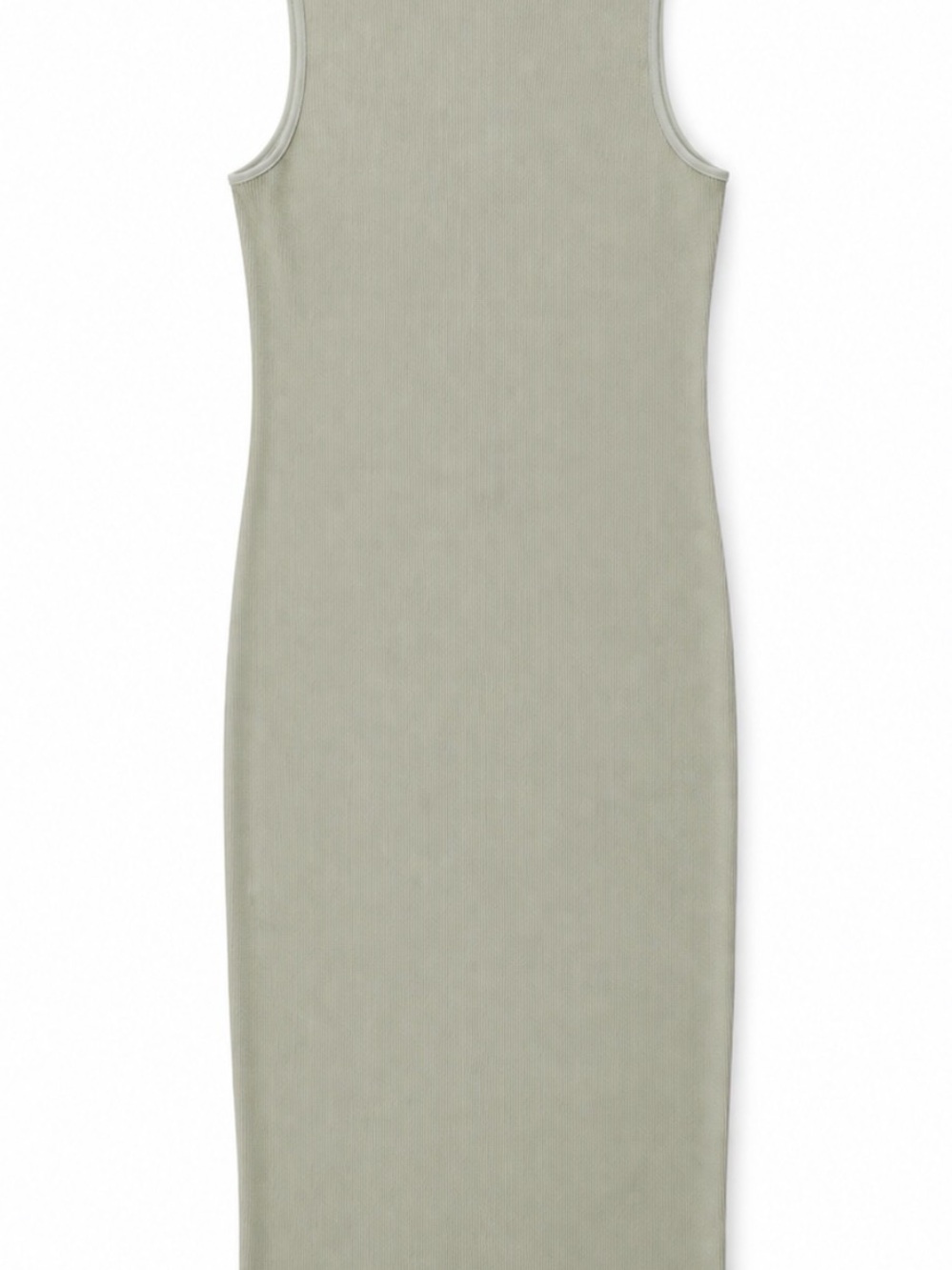 Athleta Ribbed Tank Midi Dress in Sage Green